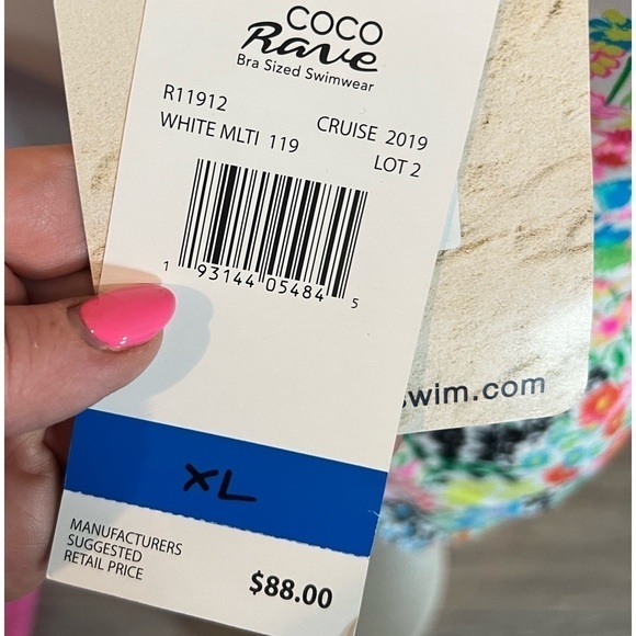 Coco Rave Swimwear XL Cruise Multi Color One Piece Bathing Suit Floral New Beach - Picture 6 of 9